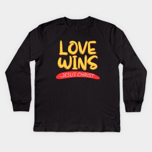 Love Wins | Christian Kids Long Sleeve T-Shirt